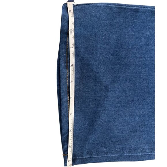 Mitzi Michel Open Back Flared Leg Stretch Denim Jumpsuit Women's Small - Picture 14 of 16